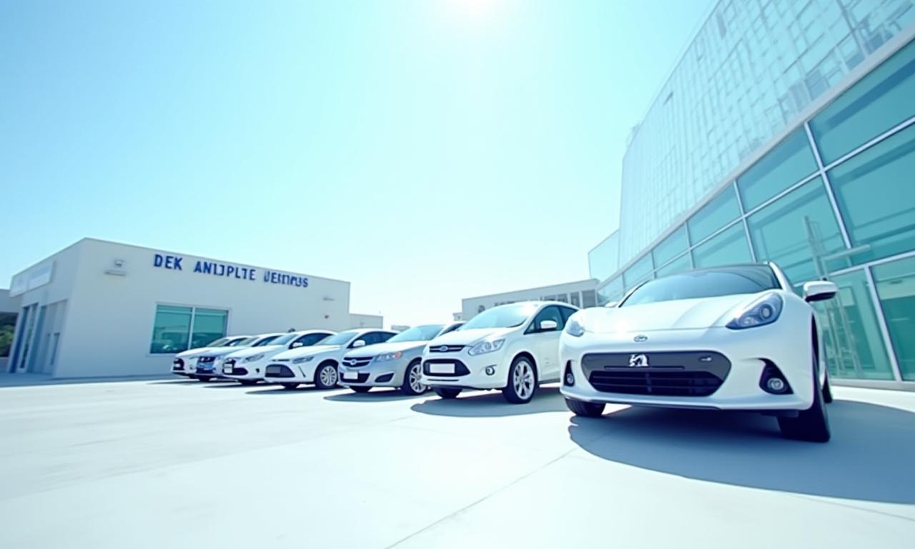 PrimeDrive fleet displayed in a modern showroom setting